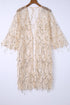 Sequin Sheer Long Sleeve Open Front Kimono